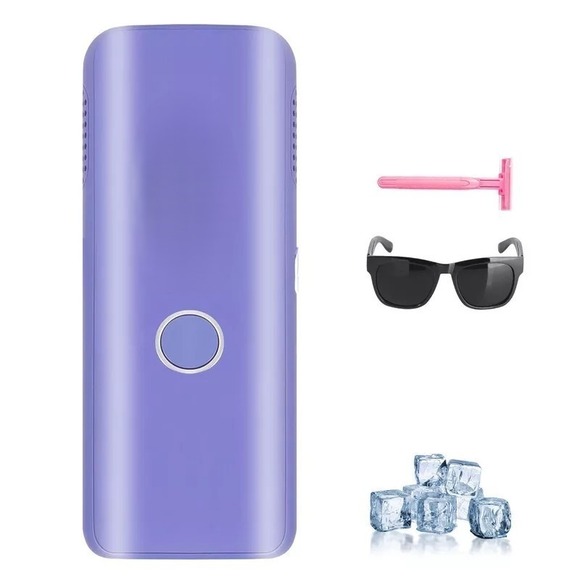 IPL Hair Removal Purple for Women & Men Ice-Cooling Painless Laser - Picture 1 of 5